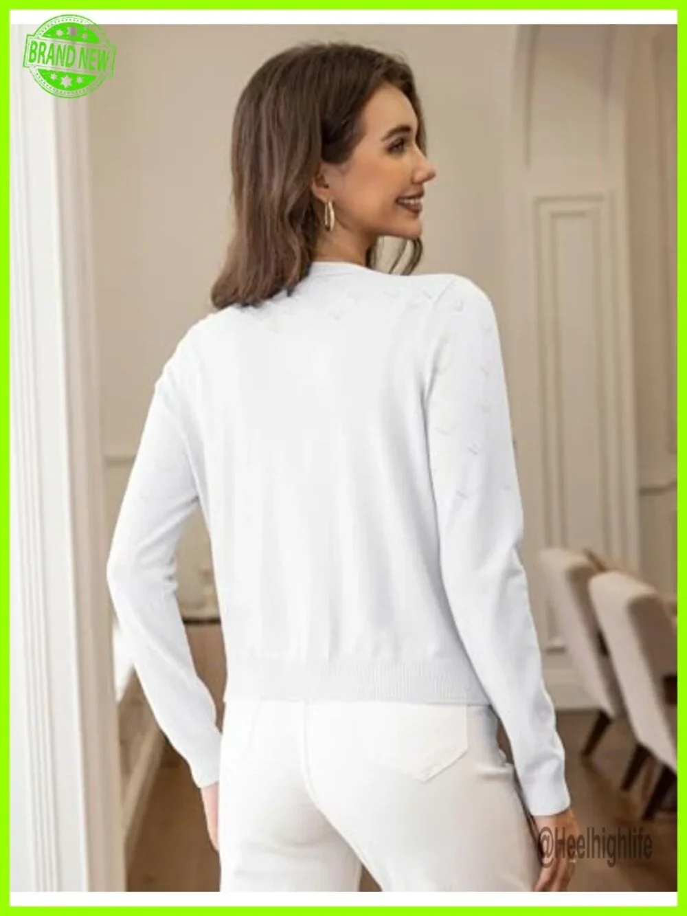 Long Sleeve Open Front Cropped Cardigan Sweater Bolero Shrugs S-XL